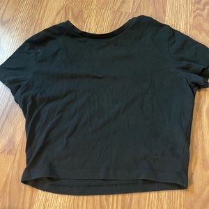 Wild fable basic black crop top